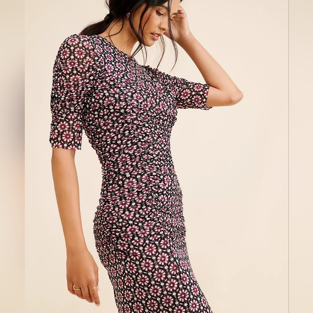 Free People Briella Midi Dress Flowy Boho Chic Cotton Midi - Picture 3 of 9